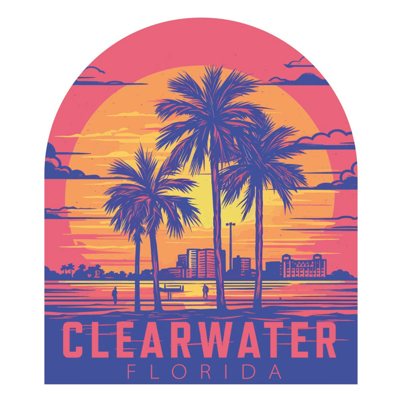 Clearwater Florida Souvenir Decoratve Flat Magnet or Sticker 2-Inch