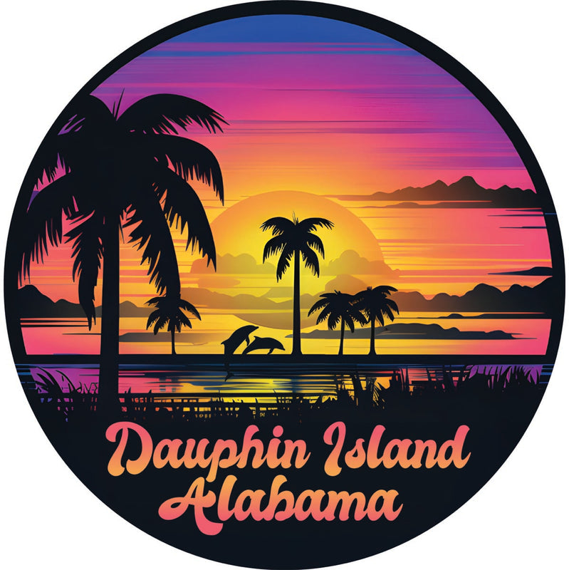 Dauphin Island Alabama Souvenir Decoratve Flat Magnet or Sticker 2-Inch