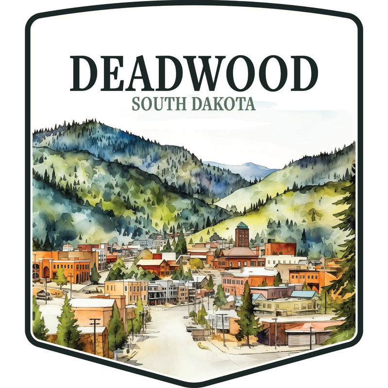 Deadwood South Dakota Souvenir Decoratve Flat Magnet or Sticker 2-Inch