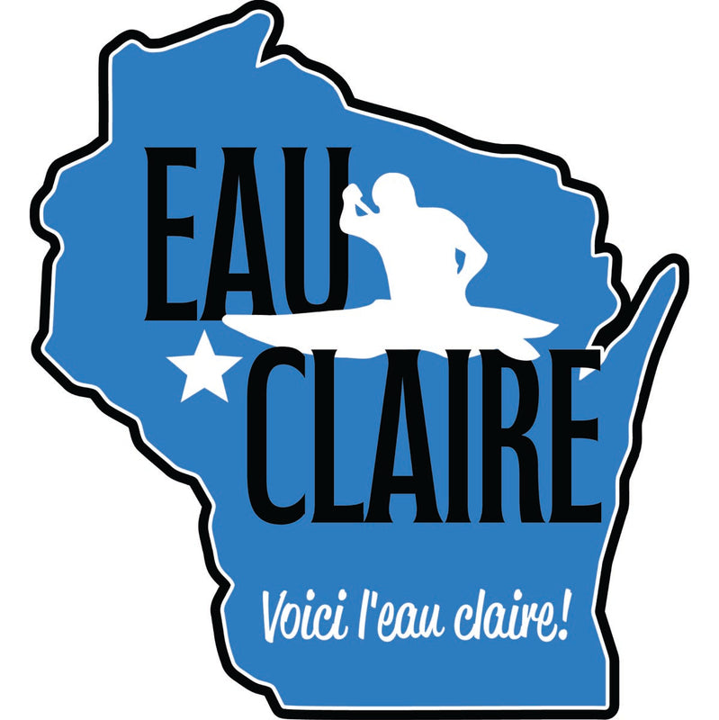 Eau Claire Wisconsin Souvenir Decoratve Flat Magnet or Sticker 2-Inch