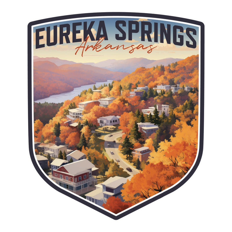 Eureka Springs Arkansas Souvenir Decoratve Flat Magnet or Sticker 2-Inch