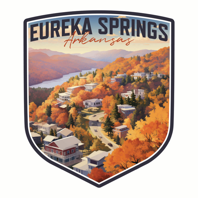 Eureka Springs Arkansas Little Switzerland of the Ozarks Design Souvenir Vinyl Decal Sticker 2-Inch