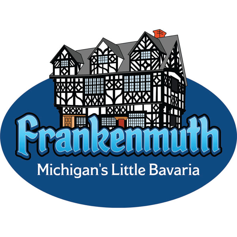 Frankenmuth Michigan Souvenir Decoratve Flat Magnet or Sticker 2-Inch