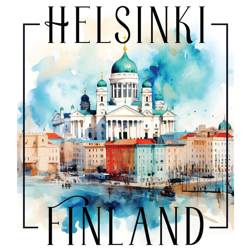 Helsinki Finland Souvenir Decoratve Flat Magnet or Sticker 2-Inch