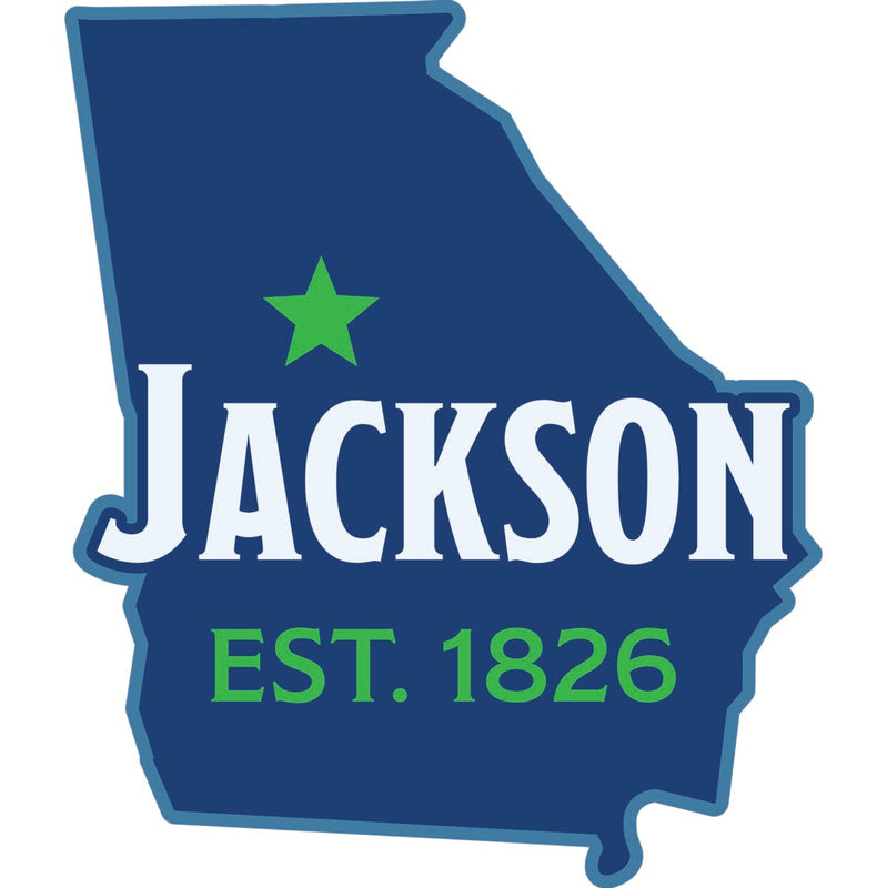 Jackson Georgia Souvenir Decoratve Flat Magnet or Sticker 2-Inch