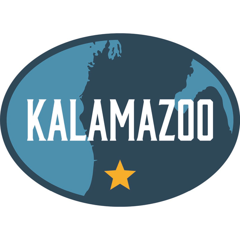 Kalamazoo Michigan Souvenir Decoratve Flat Magnet or Sticker 2-Inch