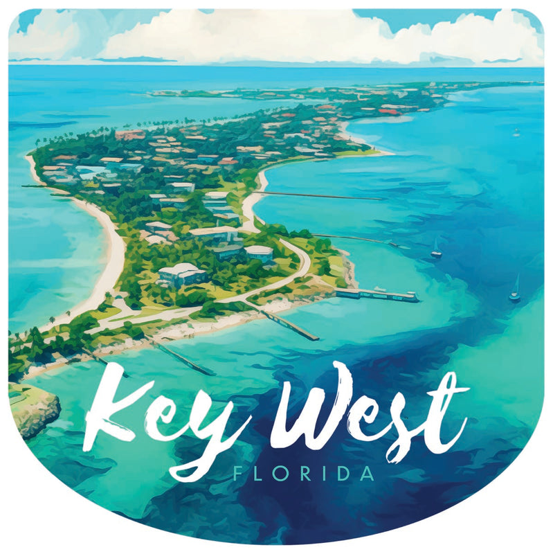 Key West Florida Souvenir Decoratve Flat Magnet or Sticker 2-Inch
