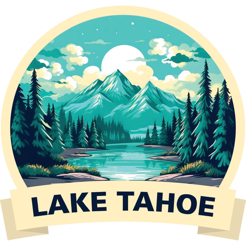 Lake Tahoe California Souvenir Decoratve Flat Magnet or Sticker 2-Inch