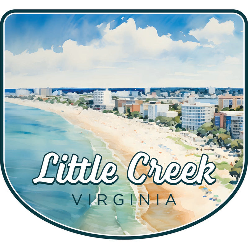 Little Creek Virginia Souvenir Decoratve Flat Magnet or Sticker 2-Inch