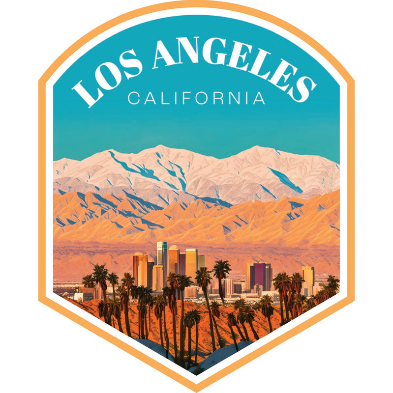 Los Angeles California Souvenir Decoratve Flat Magnet or Sticker 2-Inch