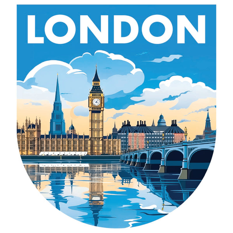 London England Souvenir Decoratve Flat Magnet or Sticker 2-Inch