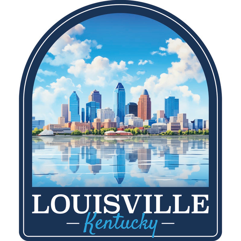 Louisville Kentucky Souvenir Decoratve Flat Magnet or Sticker 2-Inch