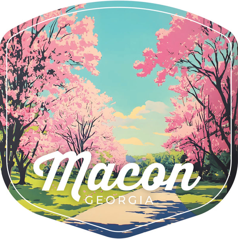 Macon Georgia Souvenir Decoratve Flat Magnet or Sticker 2-Inch