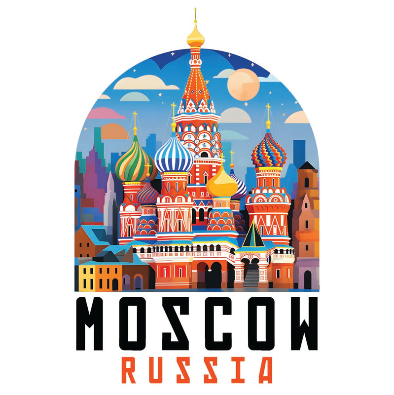 Moscow Russia Souvenir Decoratve Flat Magnet or Sticker 2-Inch