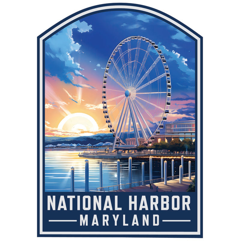 National Harbor Maryland Souvenir Decoratve Flat Magnet or Sticker 2-Inch