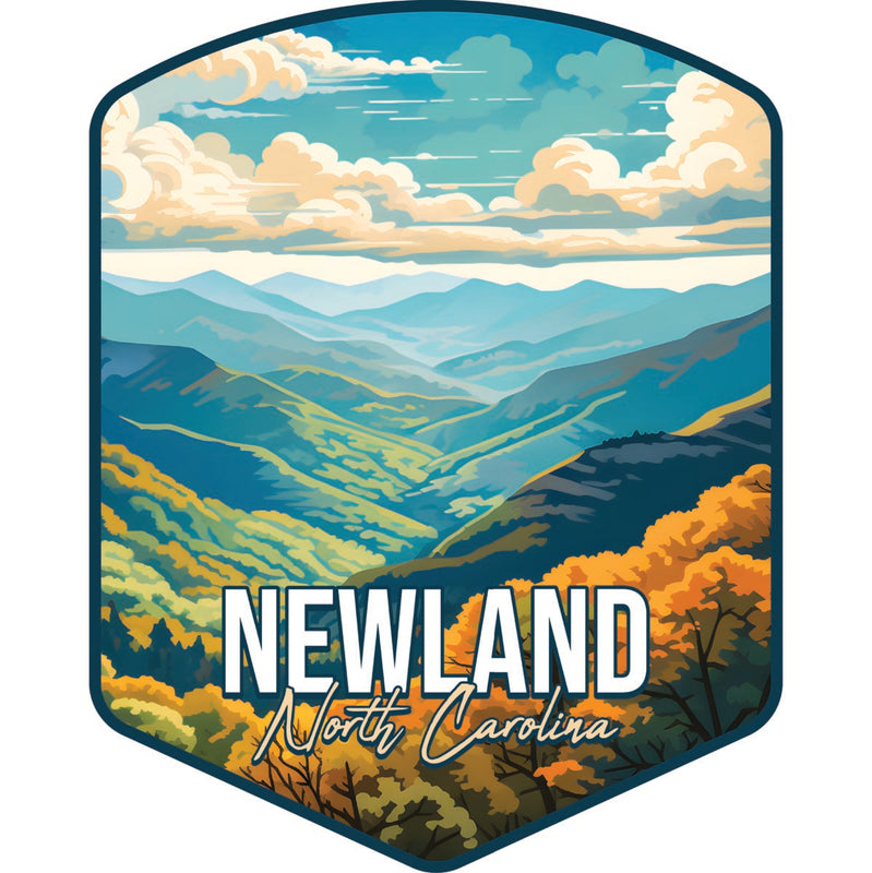 Newland North Carolina Souvenir Decoratve Flat Magnet or Sticker 2-Inch