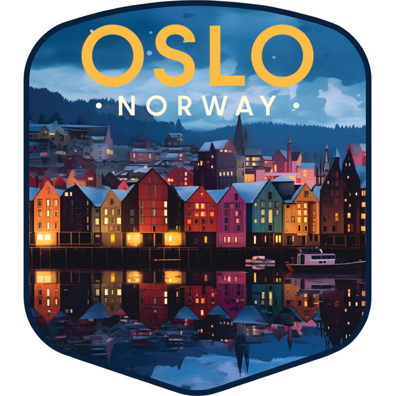 Oslo Norway Souvenir Decoratve Flat Magnet or Sticker 2-Inch