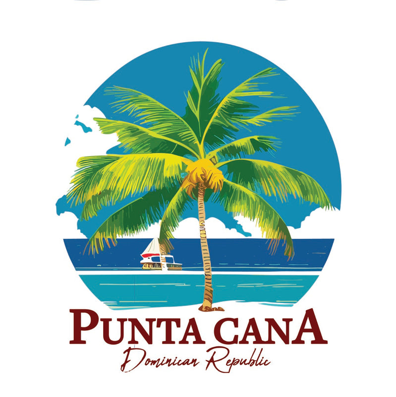 Punta Cana Dominican Republic Souvenir Decoratve Flat Magnet or Sticker 2-Inch