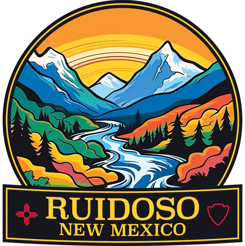 Ruidoso New Mexico Design B Souvenir Vinyl Decal Sticker 2-Inch