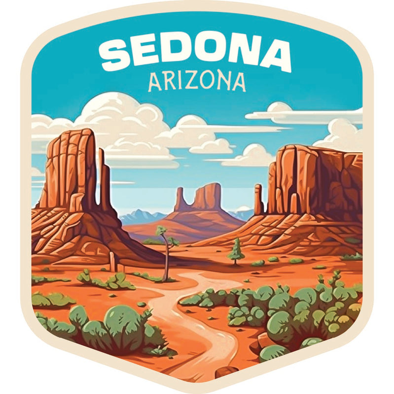 Sedona Arizona Souvenir Decoratve Flat Magnet or Sticker 2-Inch