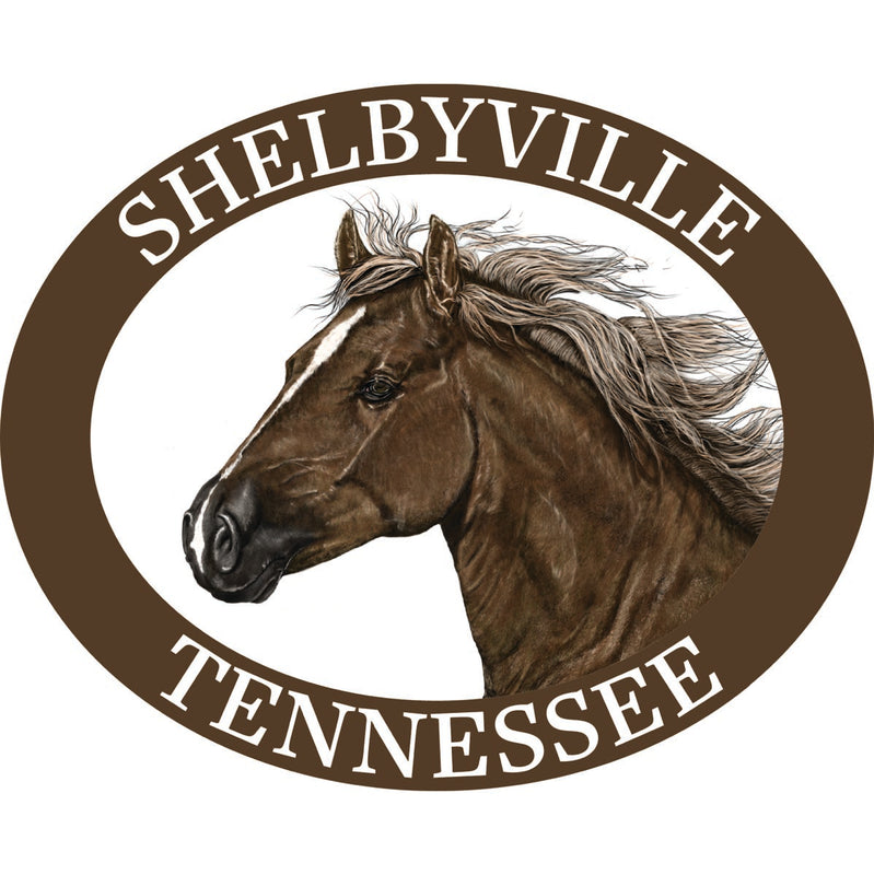Shelbyville Tennessee Souvenir Decoratve Flat Magnet or Sticker 2-Inch