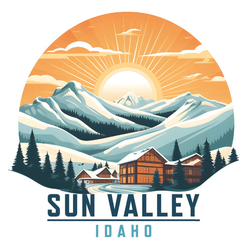 Sun Valley Idaho Souvenir Decoratve Flat Magnet or Sticker 2-Inch