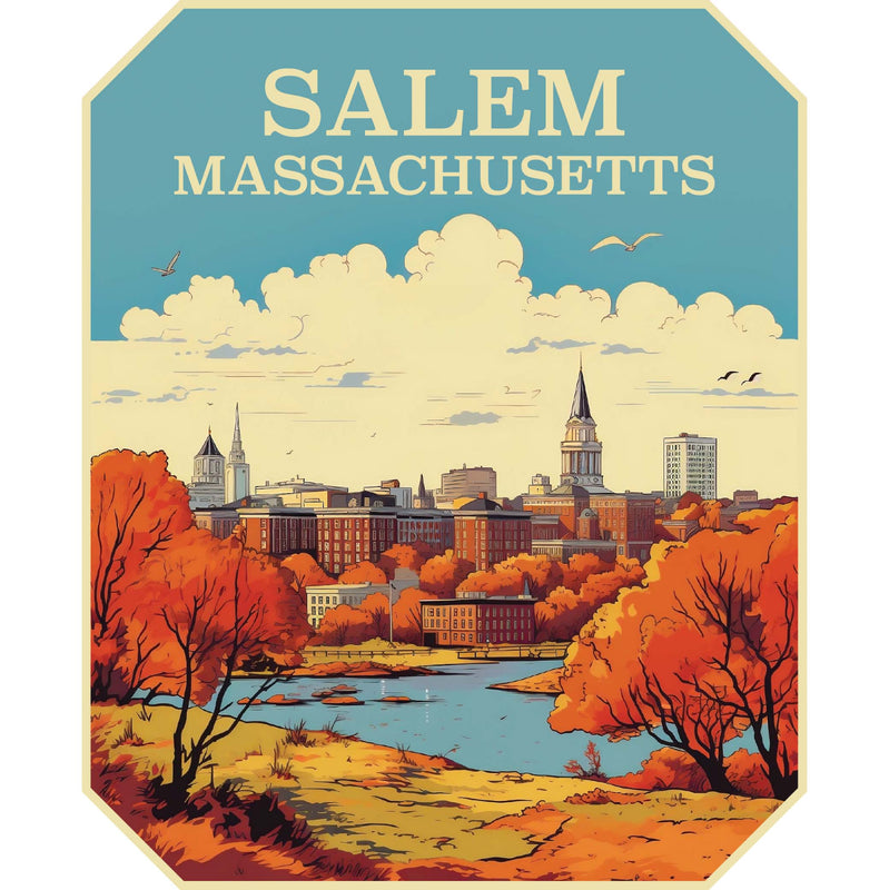 Salem Massachusettes Design A Souvenir Vinyl Decal Sticker 6-Inch
