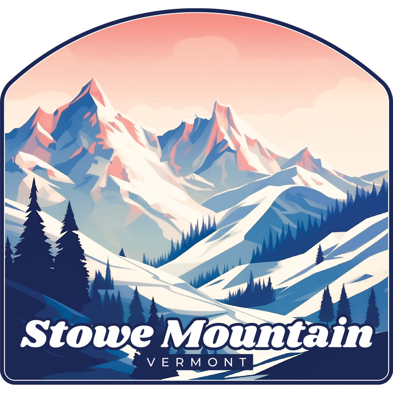Stowe Mountain Vermont Design A Souvenir Vinyl Decal Sticker 2-Inch