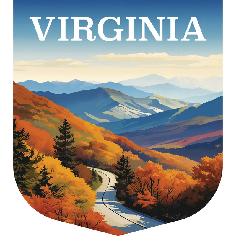 Virginia Souvenir Decoratve Flat Magnet or Sticker 2-Inch
