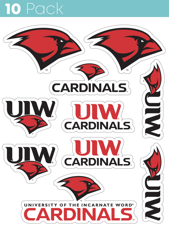 Incarnate Word Cardinals 10 Pack Collegiate Vinyl Decal Sticker Officially Licensed