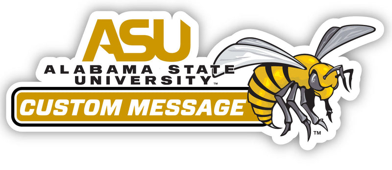 Alabama State University Customizable 4-Inch Wide Magnet/Sticker – Officially Licensed Sticker