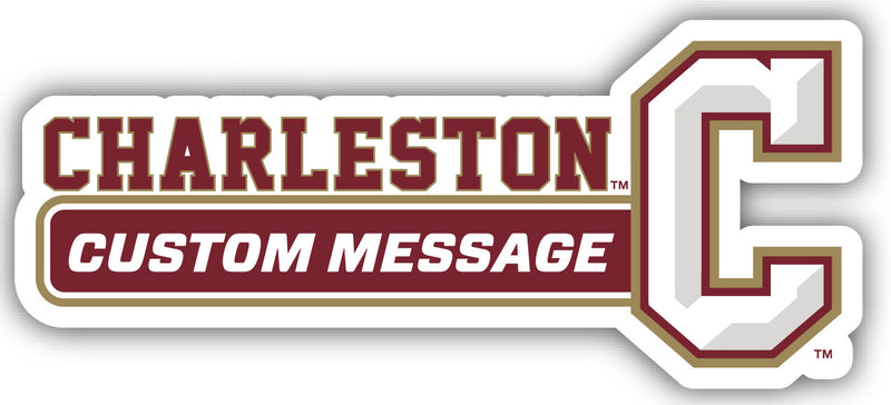 College of Charleston 4-Inch Wide Customizable Vinyl Decal Sticker Officially Licensed Collegiate Product