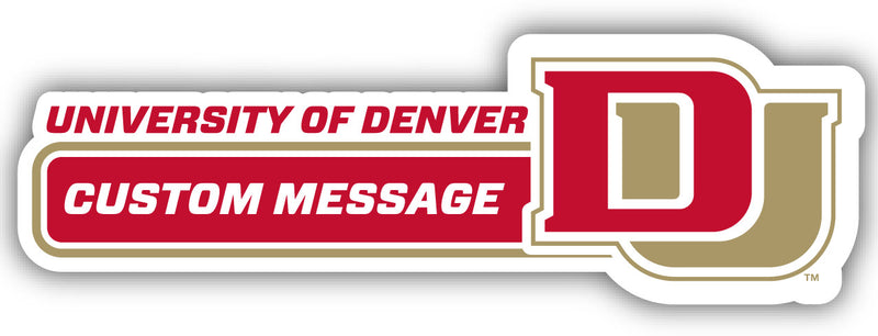 University of Denver Pioneers 4-Inch Wide Customizable Vinyl Decal Sticker Officially Licensed Collegiate Product