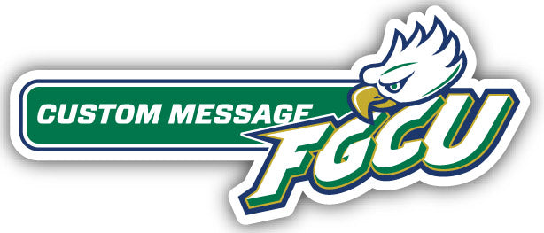 Florida Gulf Coast Eagles 4-Inch Wide Customizable Vinyl Decal Sticker Officially Licensed Collegiate Product