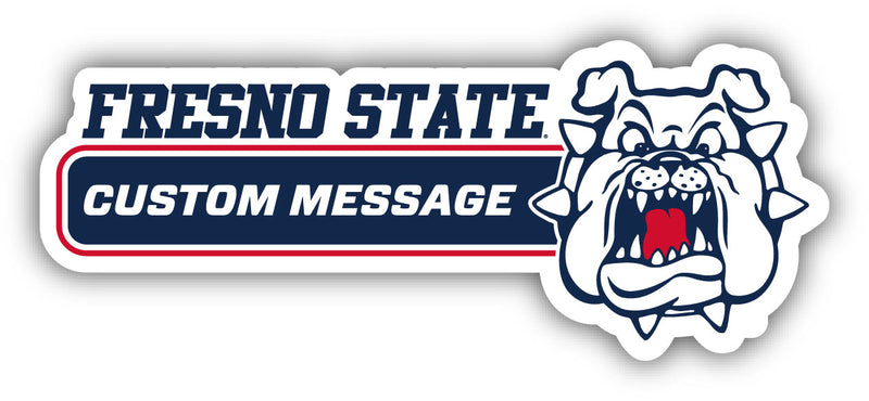 Fresno State Bulldogs Customizable 4-Inch Wide Magnet/Sticker – Officially Licensed Sticker
