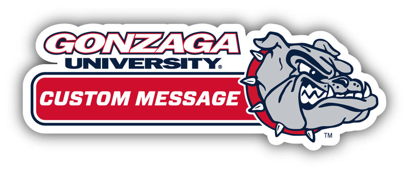 Gonzaga Bulldogs 4-Inch Wide Customizable Vinyl Decal Sticker Officially Licensed Collegiate Product