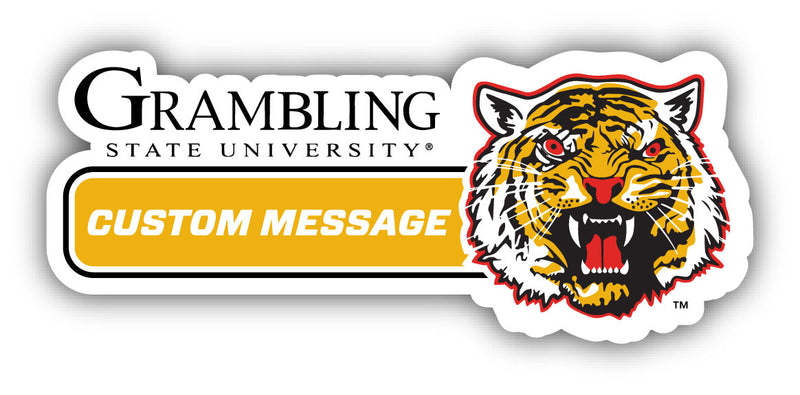 Grambling State Tigers 4-Inch Wide Customizable Vinyl Decal Sticker Officially Licensed Collegiate Product