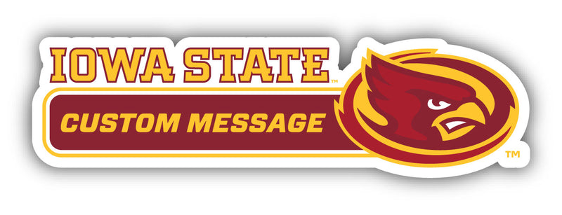 Iowa State Cyclones 4-Inch Wide Customizable Vinyl Decal Sticker Officially Licensed Collegiate Product