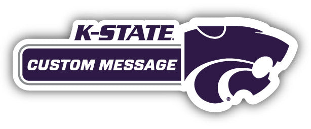 Kansas State Wildcats 4-Inch Wide Customizable Vinyl Decal Sticker Officially Licensed Collegiate Product