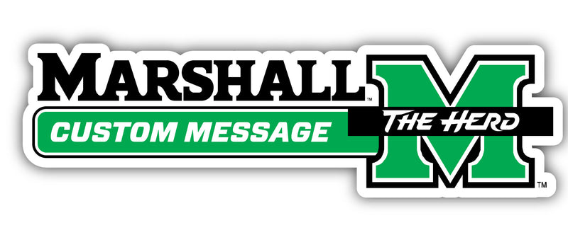 Marshall Thundering Herd 4-Inch Wide Customizable Vinyl Decal Sticker Officially Licensed Collegiate Product