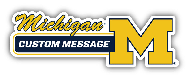 Michigan Wolverines 4-Inch Wide Customizable Vinyl Decal Sticker Officially Licensed Collegiate Product