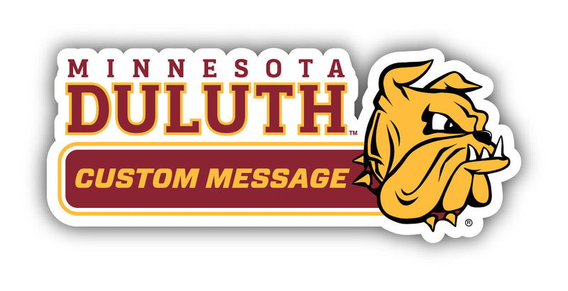 Minnesota Duluth Bulldogs 4-Inch Wide Customizable Vinyl Decal Sticker Officially Licensed Collegiate Product