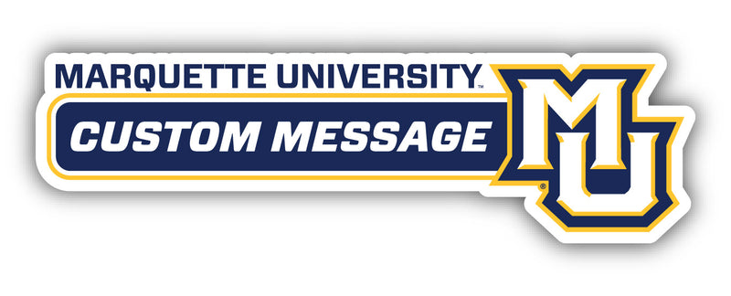 Marquette Golden Eagles 4-Inch Wide Customizable Vinyl Decal Sticker Officially Licensed Collegiate Product