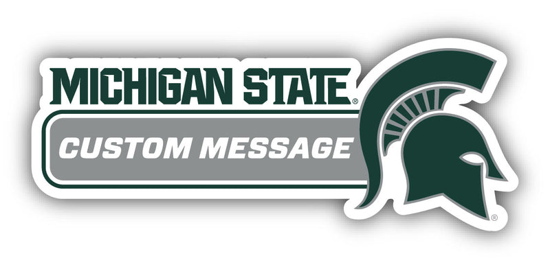 Michigan State Spartans 4-Inch Wide Customizable Vinyl Decal Sticker Officially Licensed Collegiate Product