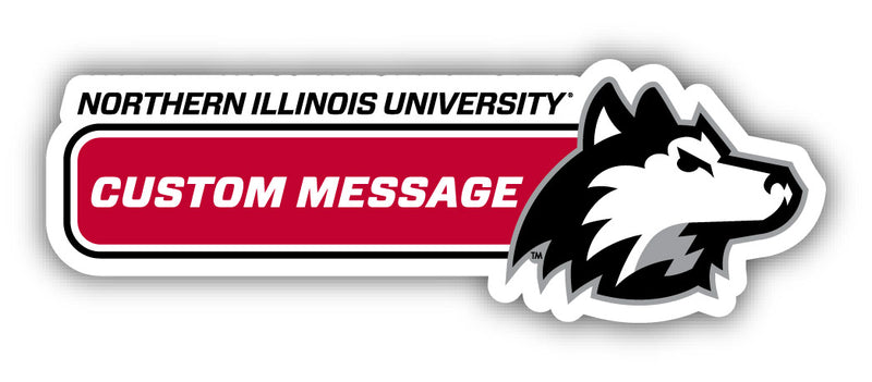 Northern Illinois Huskies 4-Inch Wide Customizable Vinyl Decal Sticker Officially Licensed Collegiate Product