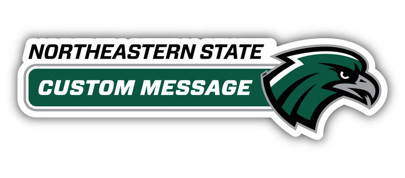 Northeastern State University Riverhawks Customizable 4-Inch Wide Magnet/Sticker – Officially Licensed Sticker