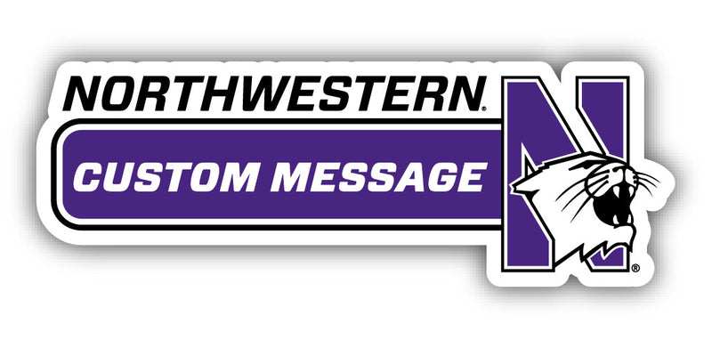 Northwestern University Wildcats 4-Inch Wide Customizable Vinyl Decal Sticker Officially Licensed Collegiate Product
