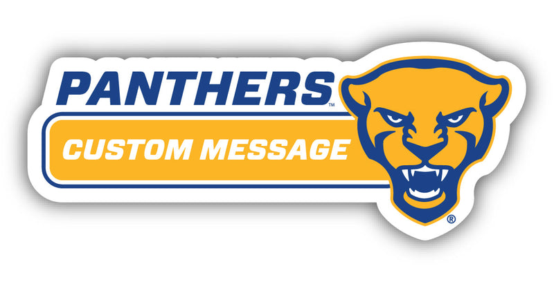 Pittsburgh Panthers 4-Inch Wide Customizable Vinyl Decal Sticker Officially Licensed Collegiate Product