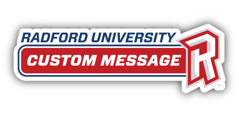 Radford University Highlanders 4-Inch Wide Customizable Vinyl Decal Sticker Officially Licensed Collegiate Product