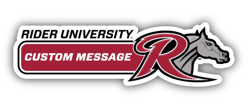Rider University Broncs 4-Inch Wide Customizable Vinyl Decal Sticker Officially Licensed Collegiate Product